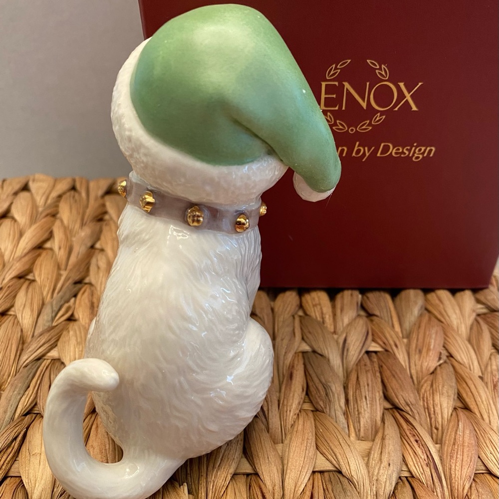 Lenox “Santa’s Kitty Elf” Porcelain American by Design 4 1/8” Figurine. Retired - Picture 3 of 10
